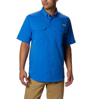 Columbia Overhemd Heren, PFG Blood and Guts III Short Sleeve Woven Blauw, 95UNMPWCE